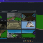 explorador de proyectos de cubical xyz con los proyectos más recientes de estructuras de minecraft